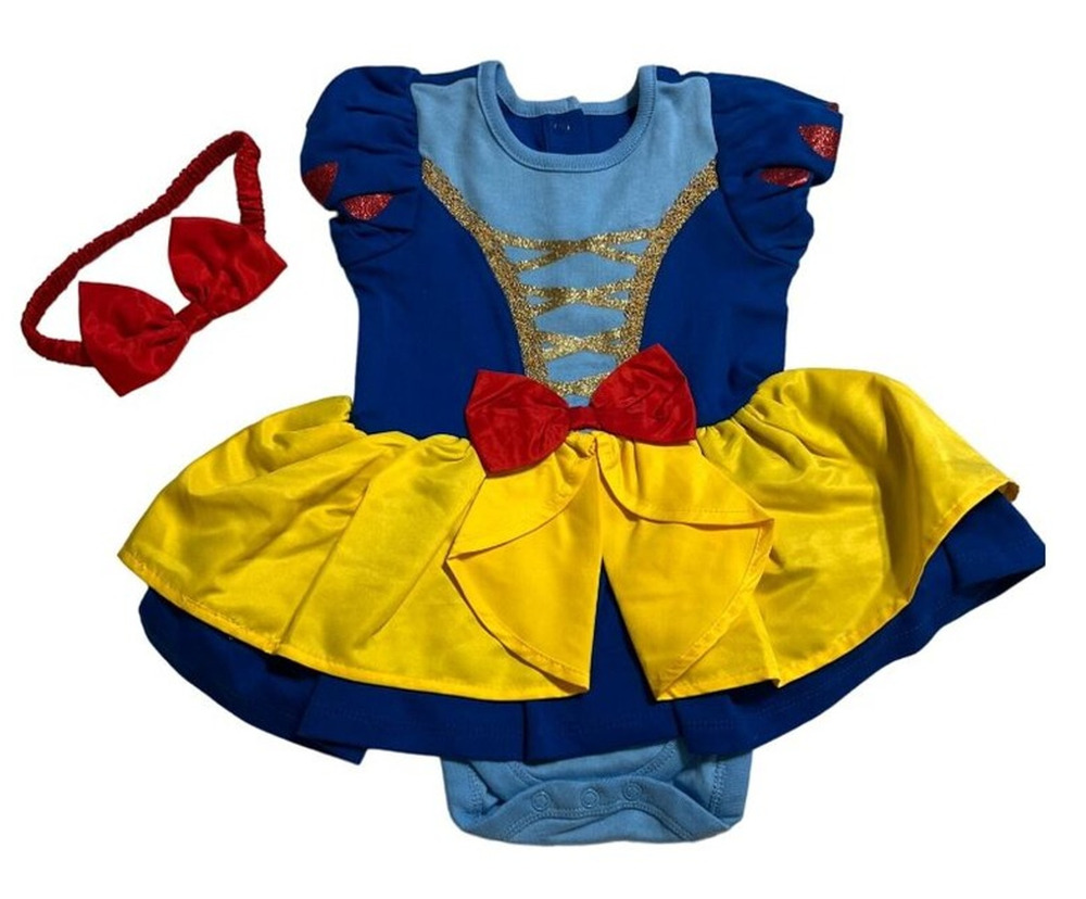Disney Parks Snow White Costume Onesie Dress Outfit Infant Girls Size 18-24 mont